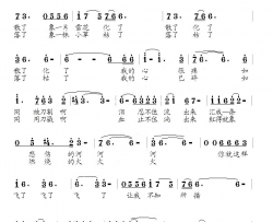 你就这样飞了飞林词党红岩曲简谱