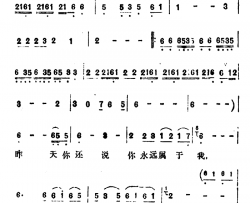 小小误会简谱-李玲玉-