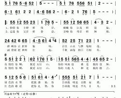 我爱太行山简谱(歌词)-万山红、刘和刚演唱-秋叶起舞记谱