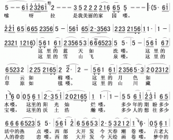 西部情怀尼玛拉毛演唱版简谱-尼玛拉毛演唱