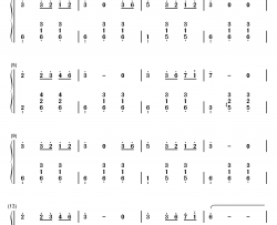 飘摇钢琴简谱-数字双手-周迅