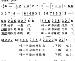 远方的阿哥回来了简谱-焉耆回族民歌