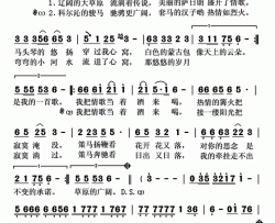情歌当酒蒋开鲍词罗斌曲情歌当酒蒋开鲍词 罗斌曲简谱