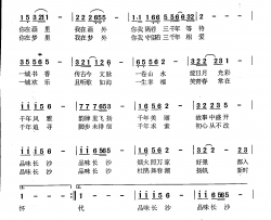 品味长沙简谱-唱想人生演唱-廖建中/邱义成词曲