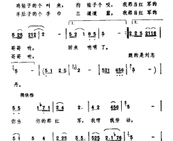 当红军的哥哥回来了陕北民歌、吕冰改编版简谱