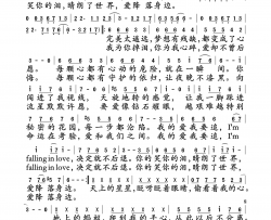 爱降落简谱-中国娃娃演唱-傅容国、凌伟文/张佳添词曲