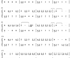 西海情歌钢琴简谱-数字双手-刀郎