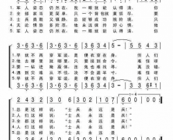 士兵永远是兵简谱-俄军红旗歌舞团演唱