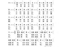 情人潮简谱-梅茜演唱-银燕/黄清林词曲