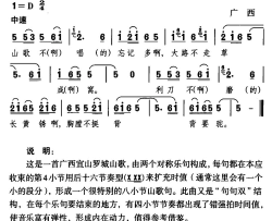 山歌不唱忘记多广西民歌简谱
