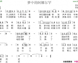梦中的阿娜尔罕瞿琮词陈光曲梦中的阿娜尔罕瞿琮词 陈光曲简谱