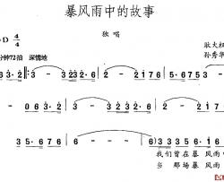 暴风雨中的故事简谱-耿大权词 孙秀华曲