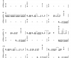 单行的轨道钢琴简谱-数字双手-邓紫棋