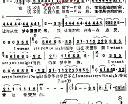 今夜让我梦中有你---可听简谱