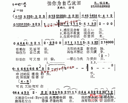 怕你为自己流泪简谱