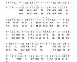 好男儿当兵最光荣简谱