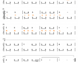 一只小花狗钢琴简谱-数字双手-儿歌