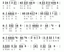 共产党来了世道变简谱(歌词)-张也演唱-秋叶起舞记谱