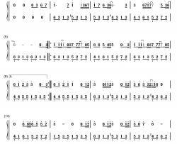 秋天不回来钢琴简谱-数字双手-王强