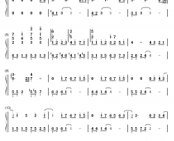 爱你没差钢琴简谱-数字双手-周杰伦