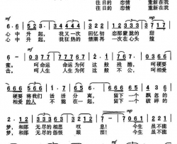 往日的恋情电视剧《乱世儿女》插曲简谱