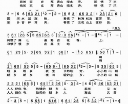朗乡朗乡我的家乡简谱-李兴无演唱-温娜/李东石词曲