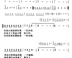 留不住你的心简谱