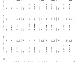 交换舞伴钢琴简谱-数字双手-Patti Page