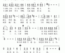 我的家乡翠云廊简谱(歌词)-张燕演唱-秋叶起舞记谱