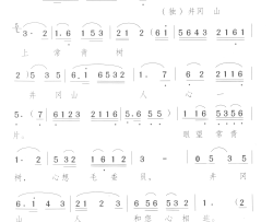 眼望常青树心想毛委员井冈儿女庆九大 朗诵歌舞剧-曲03简谱