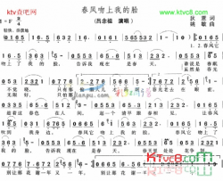 春风吻上我的脸简谱-刘文正演唱