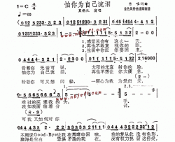 怕你为自己流泪1简谱