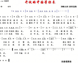 开放的中国等你来赵秀富简谱版简谱