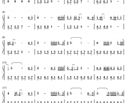 别怕我在钢琴简谱-数字双手-隔壁老樊