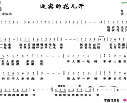 迎宾的花儿开简谱