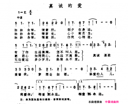 [美]真诚的爱简谱