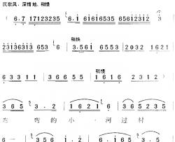 《湾湾的小河》歌曲集：弯弯的小河过村边简谱-李正思词/郑胜曲