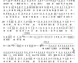卓玛娜姆简谱-四郎意西演唱