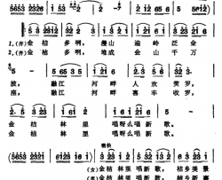 金桔林里唱新歌简谱