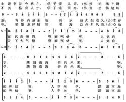 奔向未来惠州学院校歌简谱