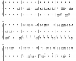 偶尔钢琴简谱-数字双手-邓紫棋