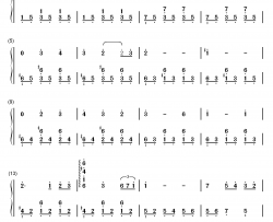 水之韵钢琴简谱-数字双手-鲜远