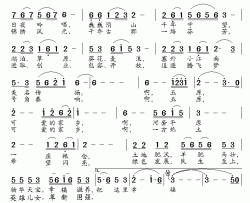 五原，可爱的家乡简谱