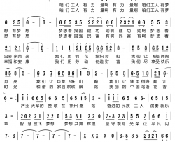 咱们工人有梦想简谱-刘秉义演唱-刘忠学、纪春里/孟庆云词曲