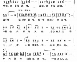 喝惯了家乡的水电影《归宿》插曲简谱