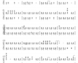 我乐意钢琴简谱-数字双手-许嵩