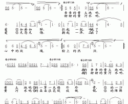 亲亲的黄土地 甜甜的黄河水简谱-尚春生词/铁民曲黄涛-