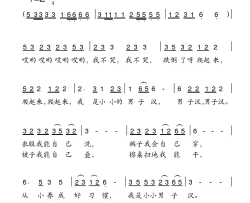 我是小小男子汉简谱