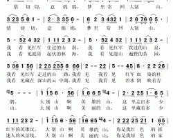 梦里常回大别山简谱(歌词)-彭丽媛演唱-秋叶起舞记谱上传