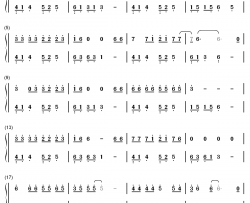 爱的故事上集钢琴简谱 - 数字双手-孙耀威